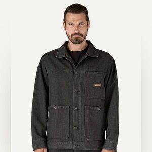 Patagonia Men's Iron Forge Canvas Chore Coat Ink Black Casual Denim Workwear